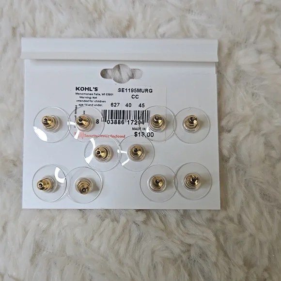 Coach Beige and Pink Wristlet With Lauren Conrad Nwt 5 Pair Of Earrings - Picture 4 of 11